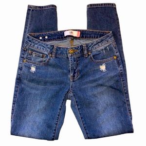 CABI skinny #5087 distressed medium wash jeans denim casual
